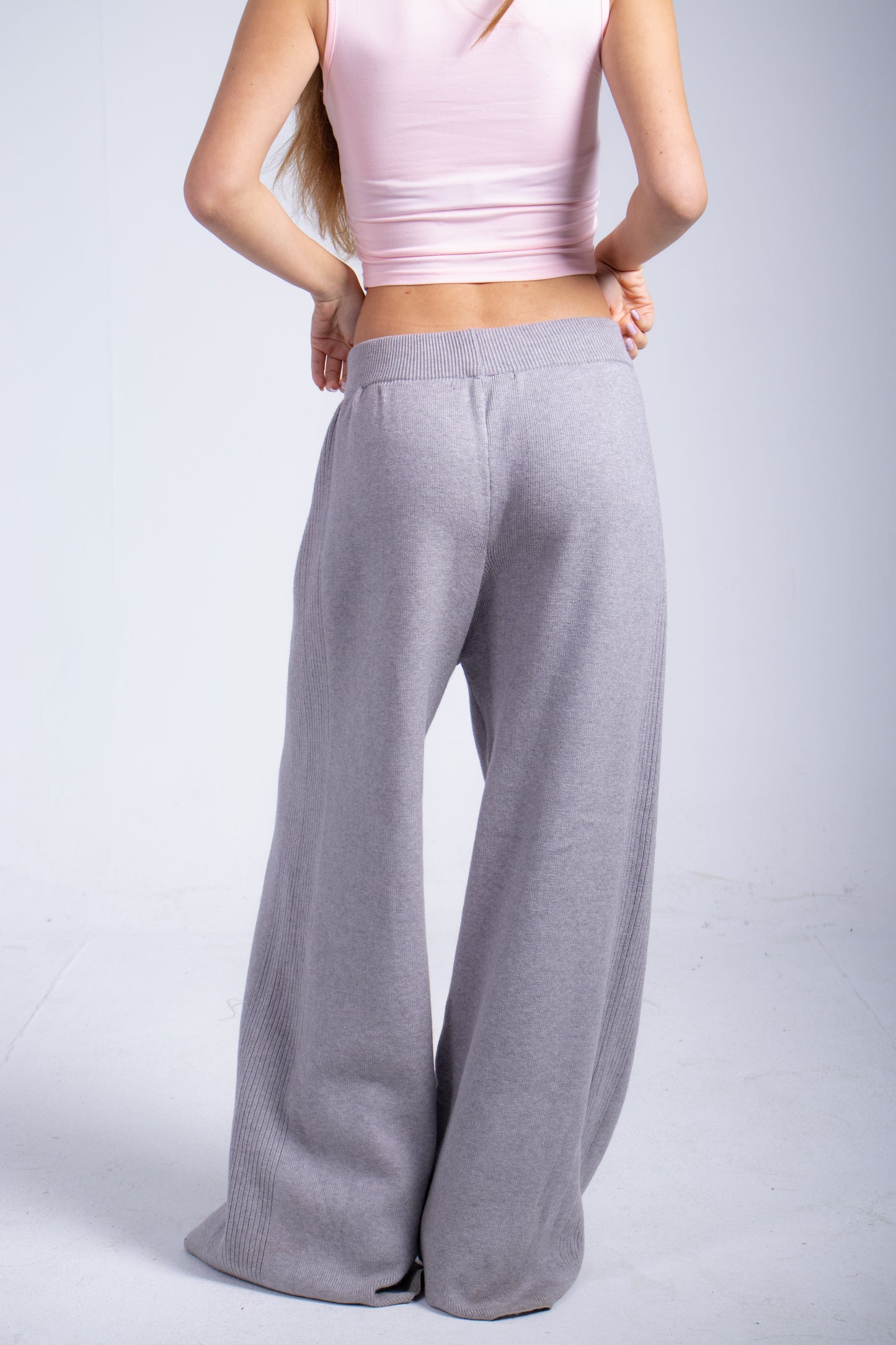 Grey Knitted Pants